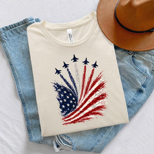 Bella+Canvas: Stars Stripes And Jets T-Shirt