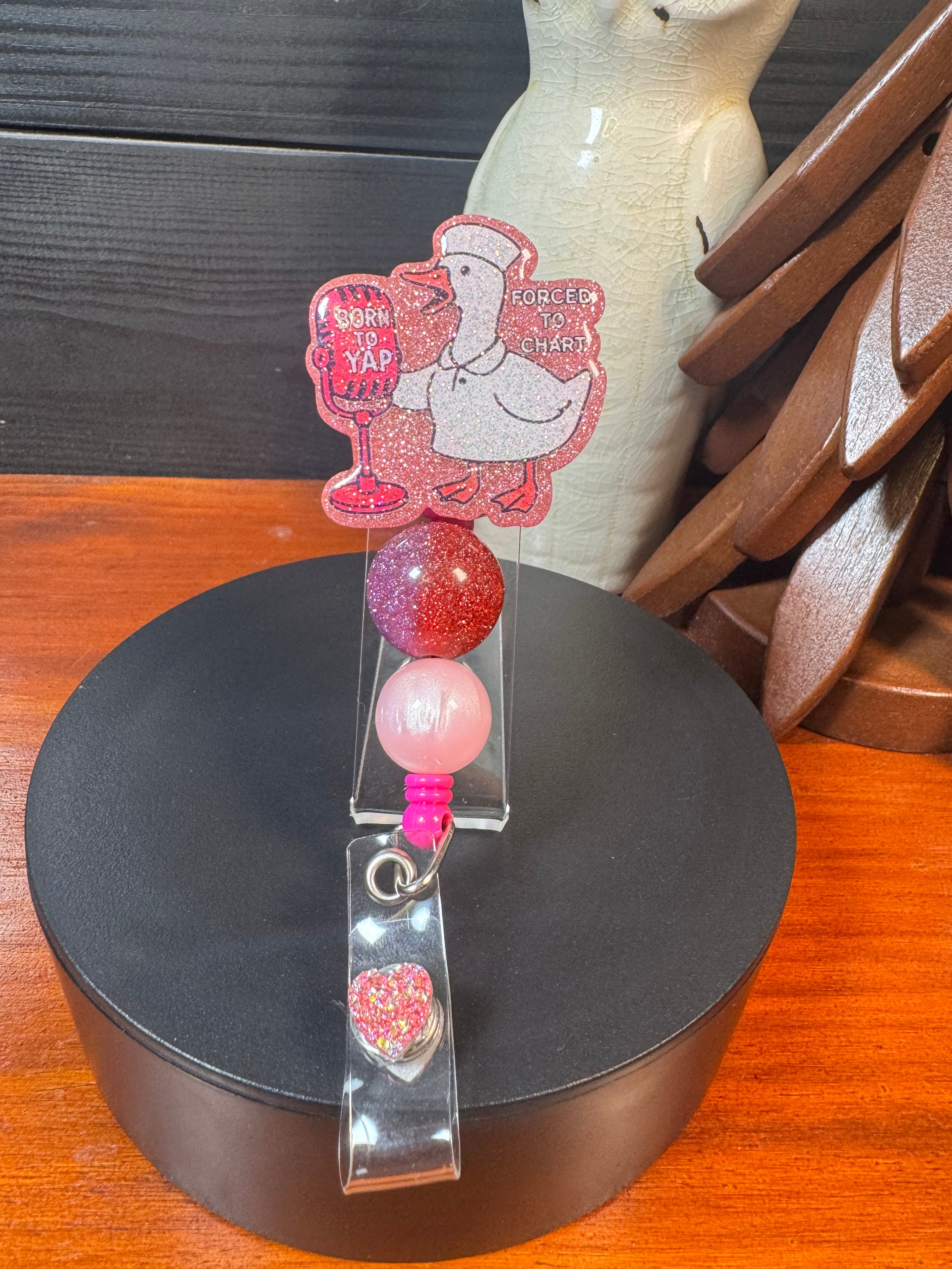 Born To Yap Forced To Chart Badge Reels