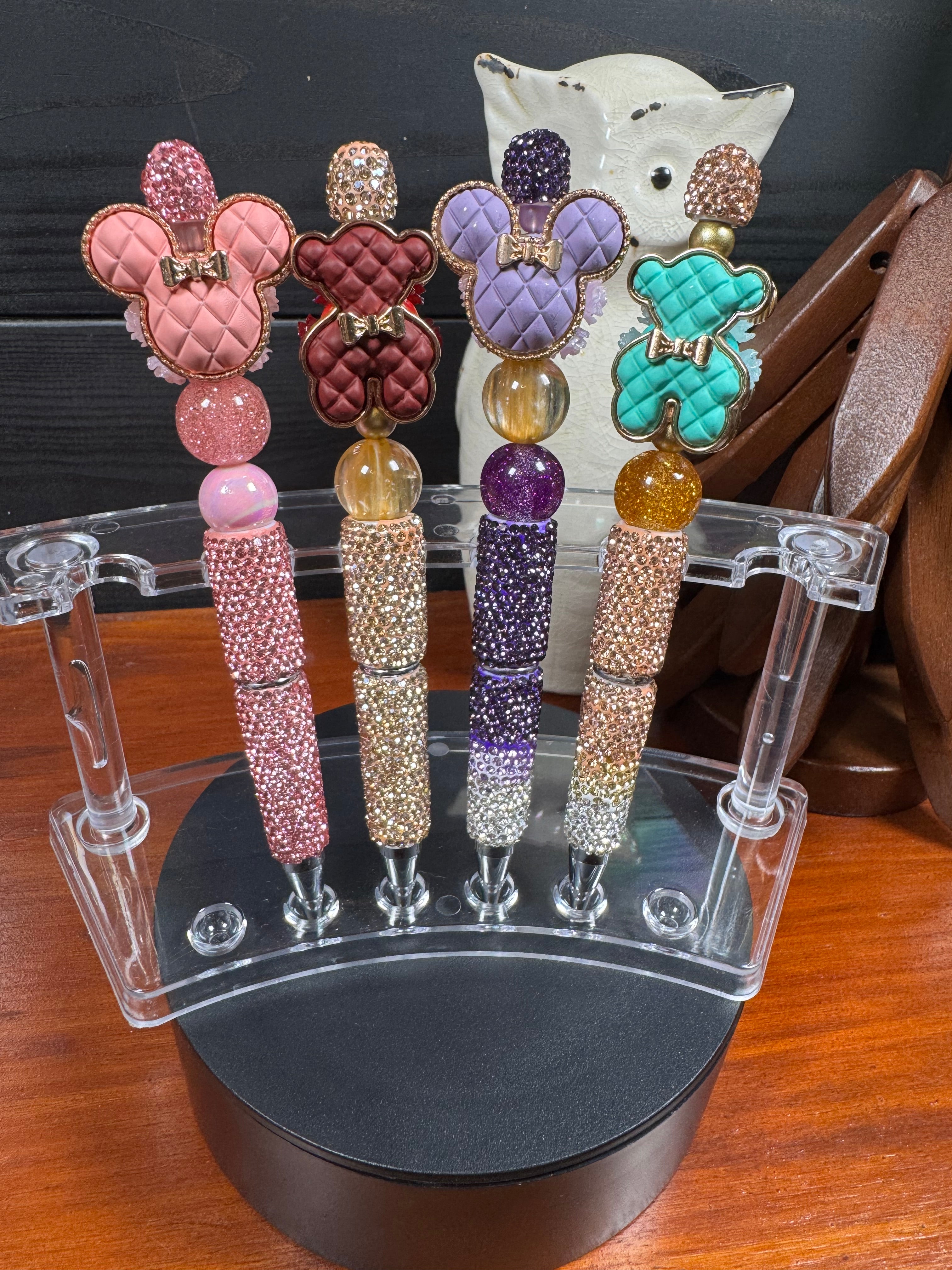 Rhinestone Mouse And Bear Pens