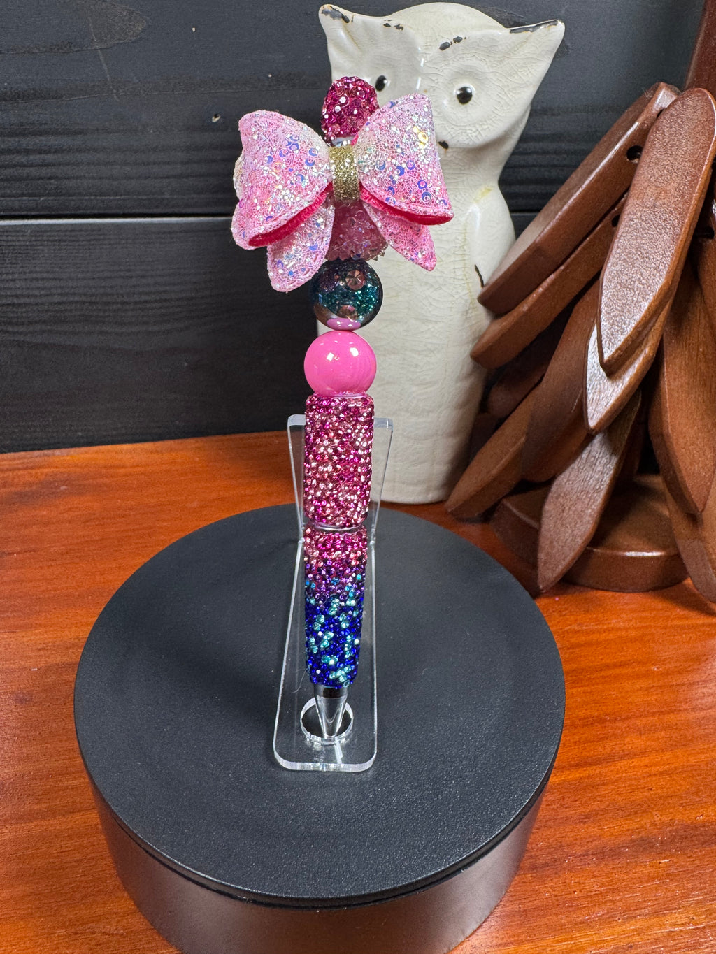 Rhinestone Glitter Bow Pens