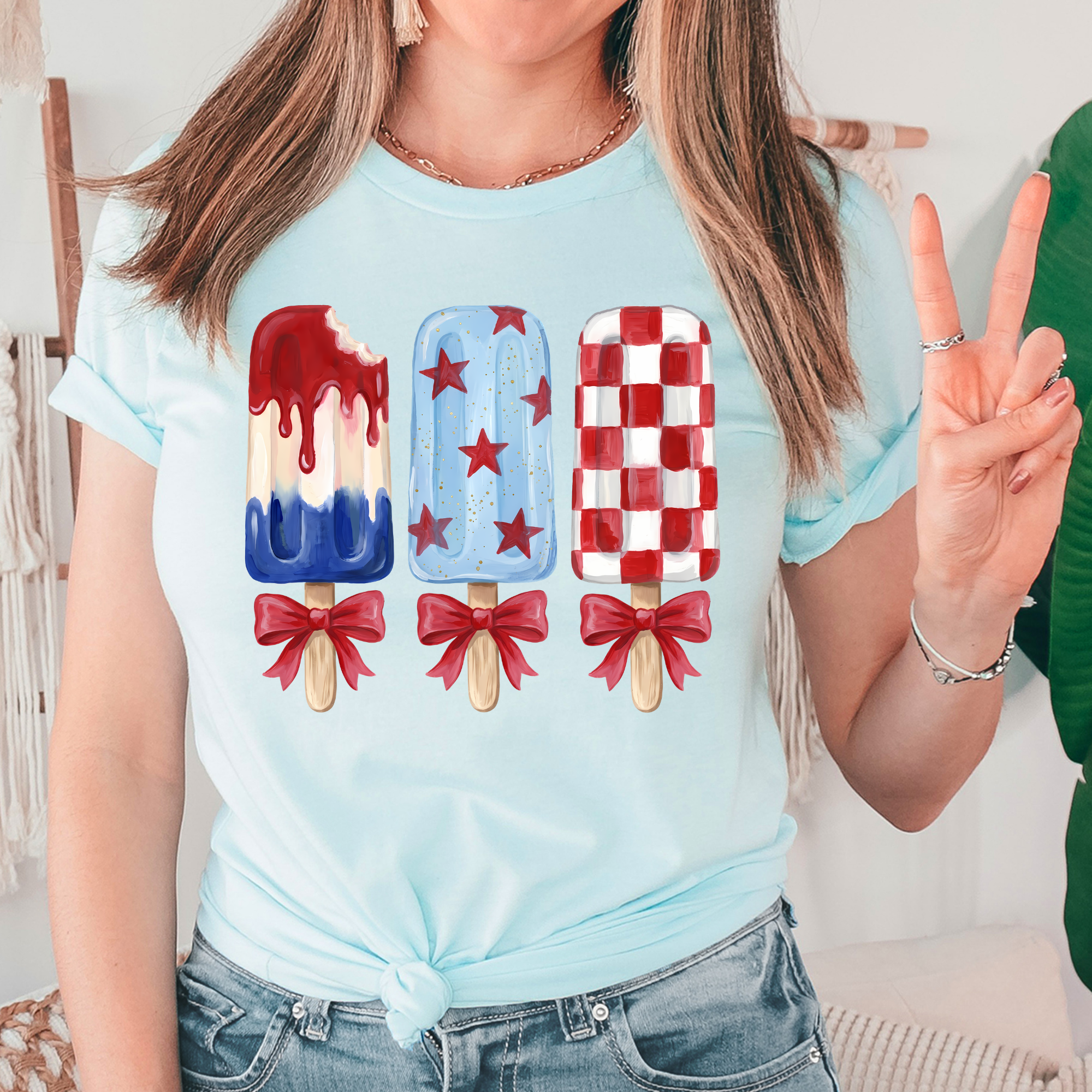 Bella+Canvas: Red White And Blue Popsicles T-Shirt