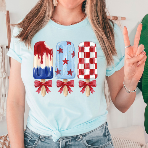 Bella+Canvas: Red White And Blue Popsicles T-Shirt