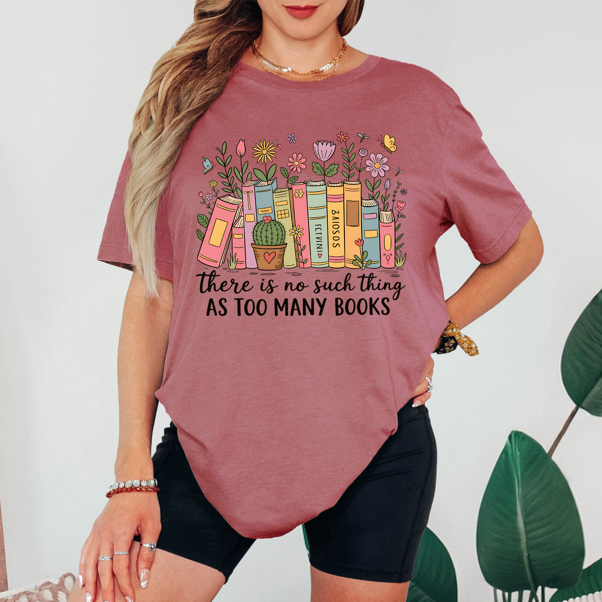 Bella+Canvas: There's No Such Thing As Too Many Books T-Shirt
