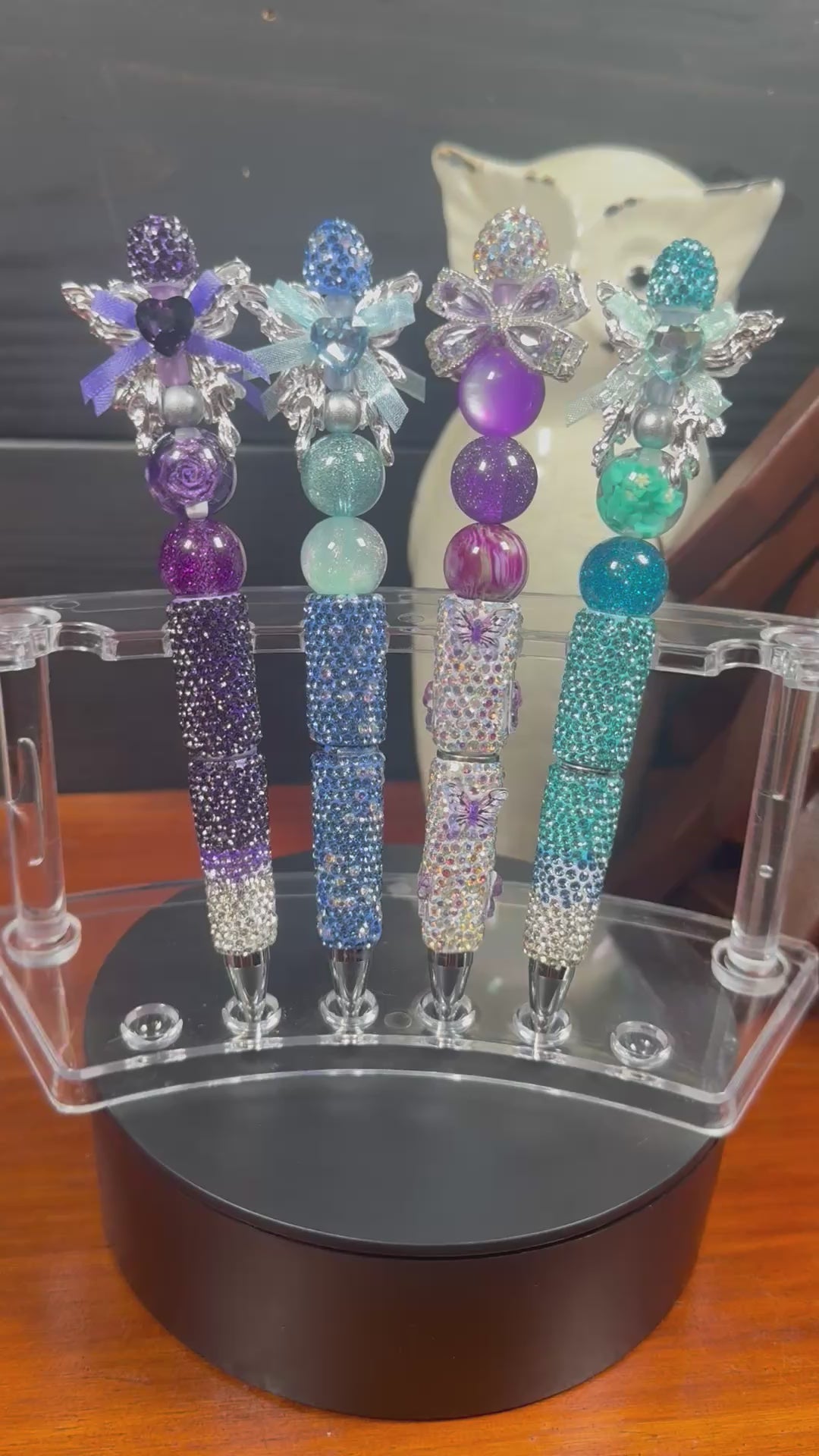 Rhinestone Butterfly And Bow Pens