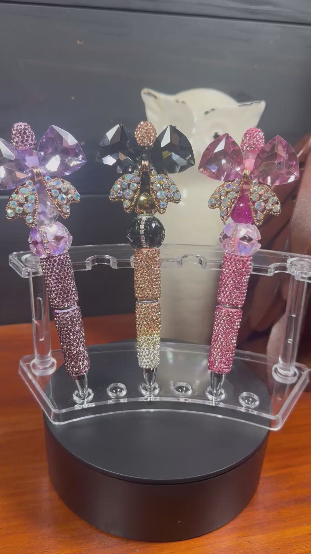 Fancy Bow Rhinestone Pens